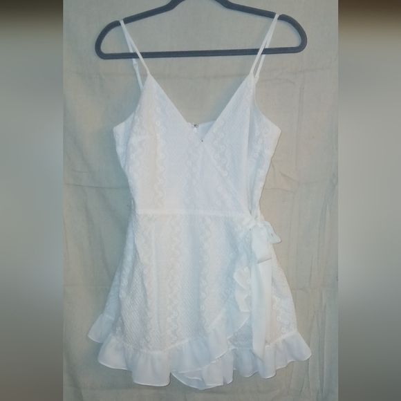 Sugar + Lips Shorts Lace Wrap Romper - Picture 12 of 15